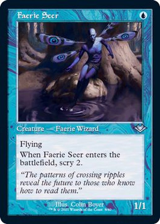 FOIL)(旧枠仕様)フェアリーの予見者/Faerie Seer《英語》【MH2】