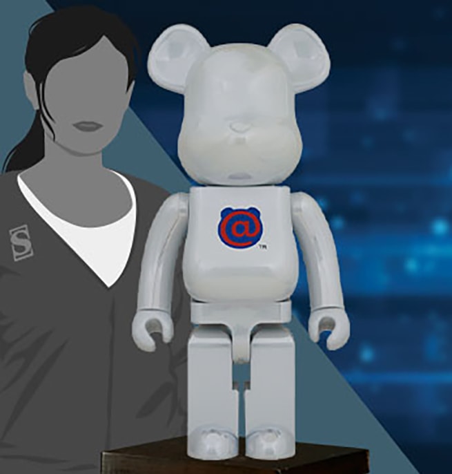Be@rbrick 1st Model White Chrome 1000% Collectible Figure by
