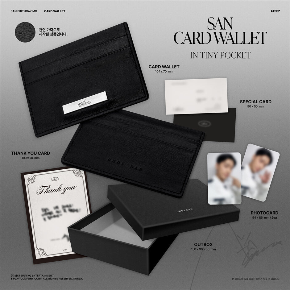 ATEEZ SAN HBD Card Wallet : IN TINY POCKET – KPOP2U_Unnie