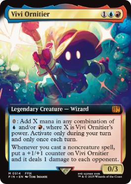 Foil】(514)□拡張アート□《迷える黒魔道士、ビビ/Vivi Ornitier