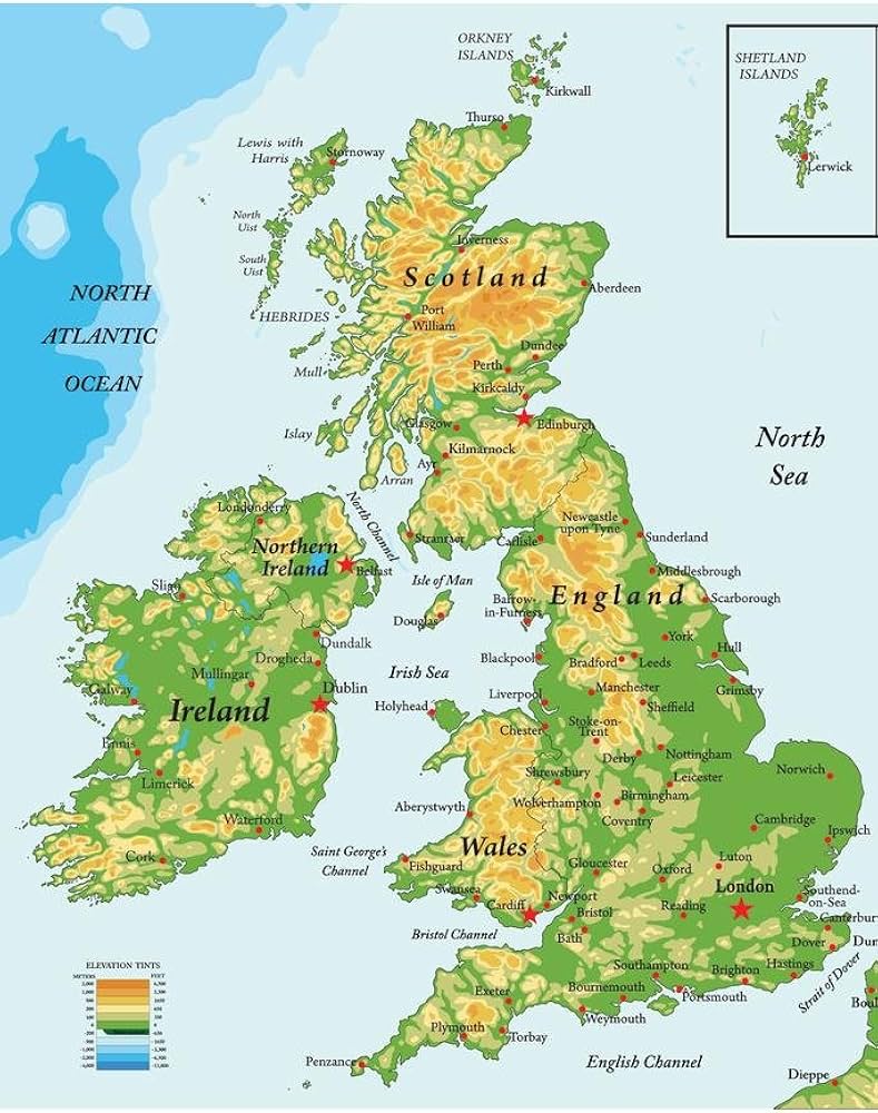 Amazon.co.jp: イギリス アイルランド スコットランド 地形 都市
