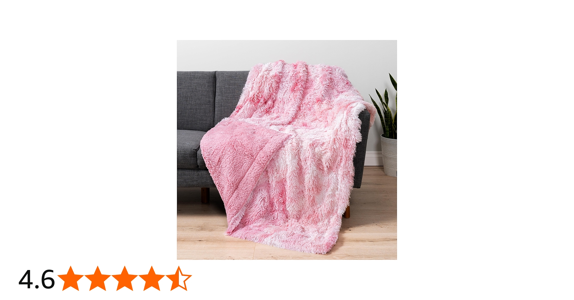 Amazon｜PAVILIA ピンク ふわふわスローブランケット カウチ用