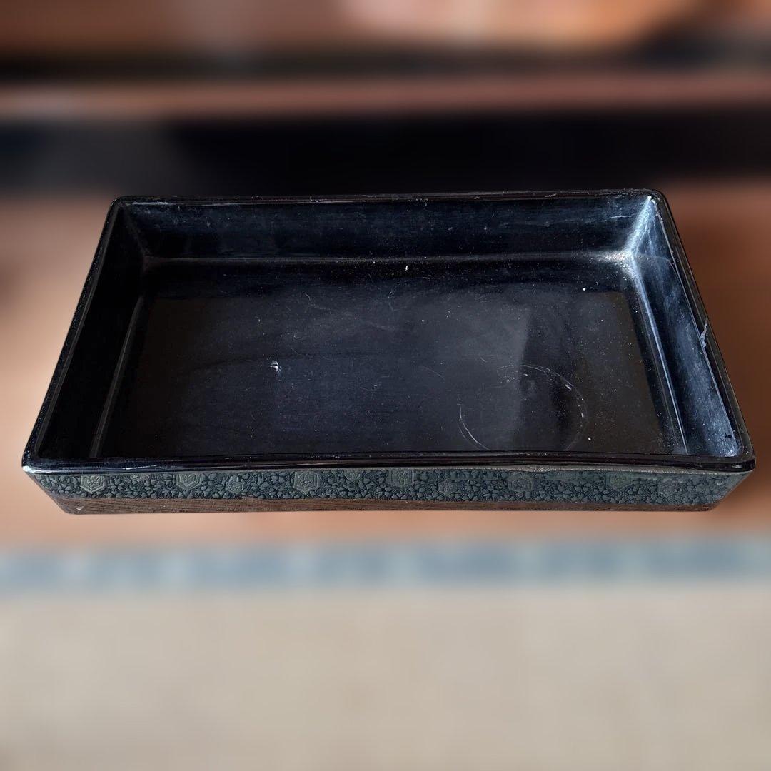 黒い長方形　黒色の陶器トレイ 花瓶 エイチツーオー/陶器花瓶L 角・黒/H1481 - 花材通販はなどんやアソシエ