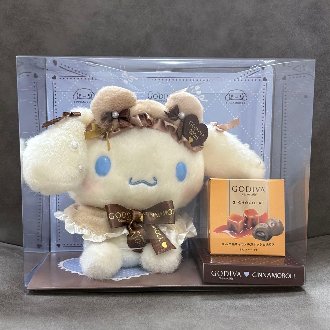 【限定】サンリオ×GODIVA シナモロールぬいぐるみ チョコ付き バレンタイン サンリオ×GODIVA「ハローキティ/マイメロディ/シナモロール/クロミ