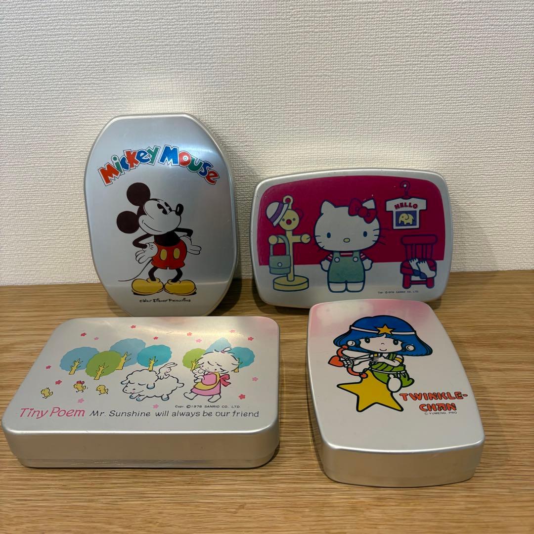 昭和レトロ 弁当箱 4個セット　激レア スケーター お弁当箱 1段 抗菌 4点ロック 650ml レトロフレンチ