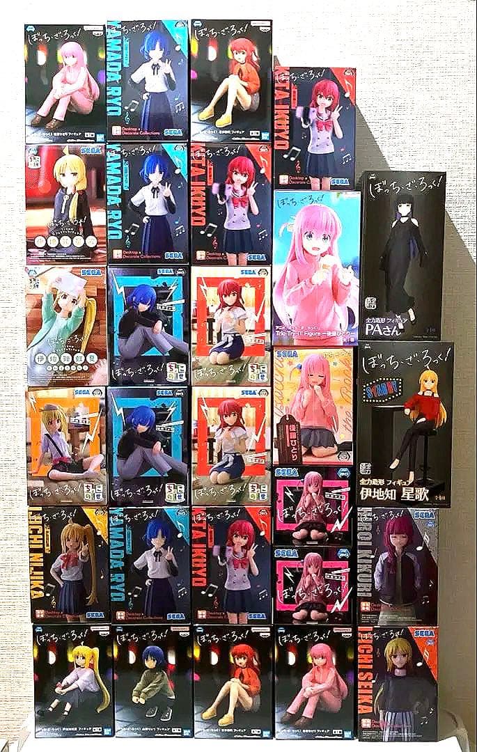 ぼっちざろっく アミューズメント限定フィギュア　28点　まとめ売り アニメ「ぼっち・ざ・ろっく！」 ぼっちちゃんがいっぱいフィギュアvol
