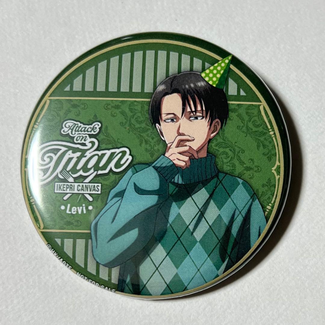 進撃の巨人 リヴァイ プリンスホテル 描き下ろし メタル缶バッジ フード特典 TVアニメ『進撃の巨人』とサンシャインシティプリンスホテルの