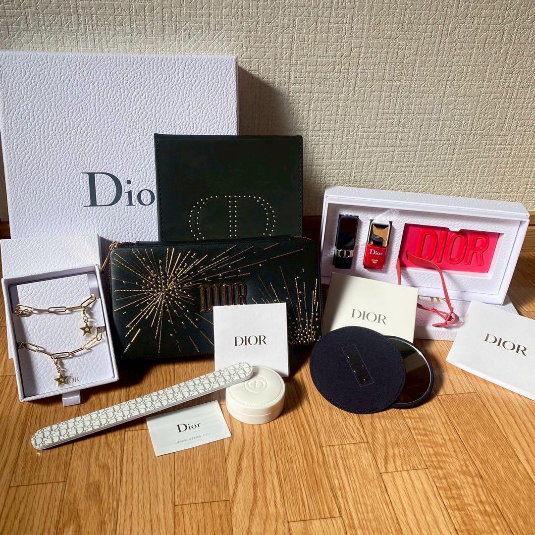 DIOR クリスマスコフレ　リップ口紅 ミラー　ラゲージタグセット ディオール19年クリスマスコフレ、人気リップ「ルージュ ディオール」6